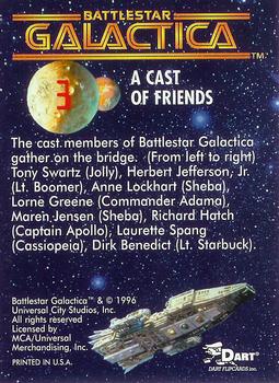 1996 Dart Battlestar Galactica #3 A Cast of Friends Back