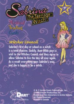 1999 Dart Sabrina the Teenage Witch #9 Witches Council Back