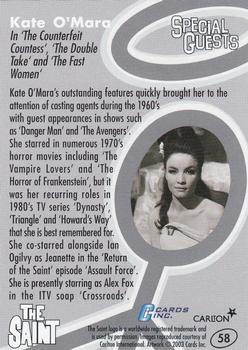 2003 Cards Inc. Best of the Saint #58 Kate O'Mara Back
