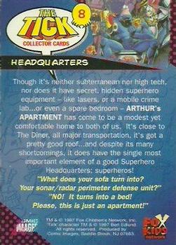 1997 Comic Images The Tick #8 Headquarters Back