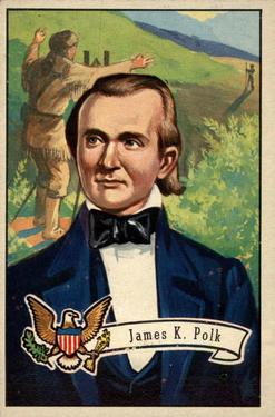 1956 Topps U.S. Presidents (R714-23) #14 James K. Polk Front