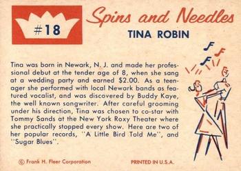 1960 Fleer Spins and Needles #18 Tina Robin Back