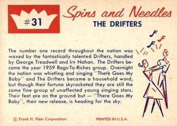 1960 Fleer Spins and Needles #31 The Drifters Back