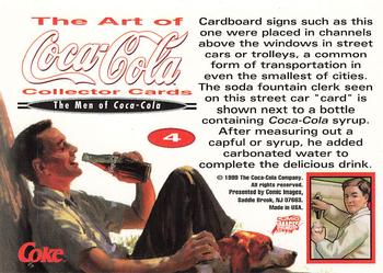 1999 Comic Images The Art of Coca-Cola #4 Cardboard signs such as this one were pla Back