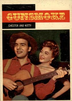 1958 Topps T.V. Westerns #5 Chester and Kitty Front