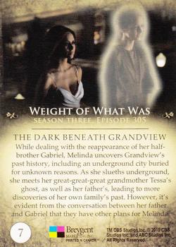 2010 Breygent Ghost Whisperer Seasons 3 & 4 #7 The Dark beneath Grandview Back