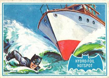 1966 Topps Batman Series B (Blue Bat Logo, Puzzle Back) #3B Hydrofoil Hotspot Front