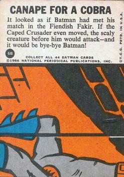 1966 Topps Batman Series B (Blue Bat Logo, Puzzle Back) #6B Canape for a Cobra Back