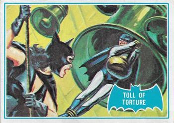 1966 Topps Batman Series B (Blue Bat Logo, Puzzle Back) #21B Toll of Torture Front