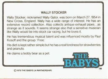 1979 Donruss Rock Stars #12 The Babys (Wally Stocker) Back