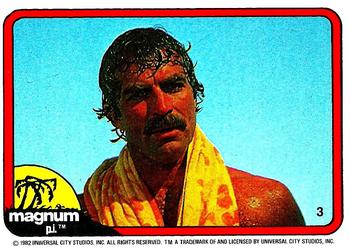 1983 Donruss Magnum P.I. #3 I crawled out of bed and took a quick shower... Front