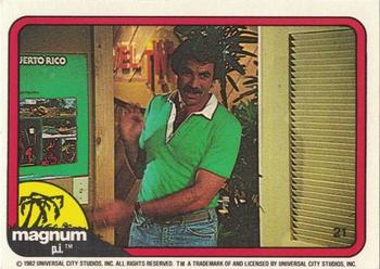 1983 Donruss Magnum P.I. #21 I carefully opened the door and stepped in. Front