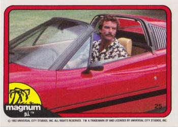 1983 Donruss Magnum P.I. #25 (in driver's seat) Front