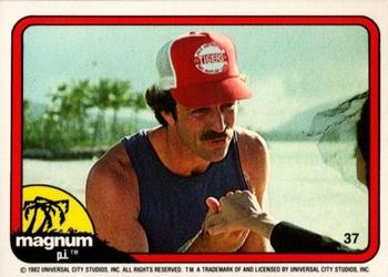 1983 Donruss Magnum P.I. #37 (preparing to kiss hand) Front