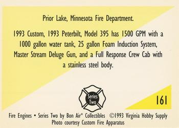 1993 Bon Air Fire Engines #161 Prior Lake, Minnesota - 1993 Custom/Peterbilt Back