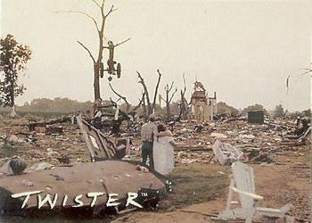 1996 Donruss Twister: The Dark Side of Nature #3 Devastation Front