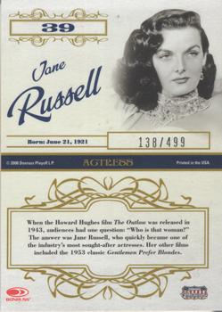 2008 Donruss Americana Celebrity Cuts #39 Jane Russell Back