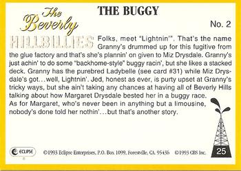 1993 Eclipse Beverly Hillbillies #25 The Buggy - No. 2 Back