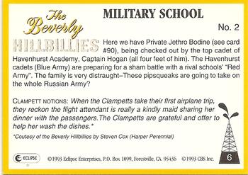 1993 Eclipse Beverly Hillbillies #6 Military School - No. 2 Back