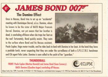 1993 Eclipse James Bond Series 1 #87 The Domino Effect Back