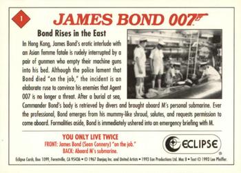 1993 Eclipse James Bond Series 2 #1 Bond Rises in the East Back
