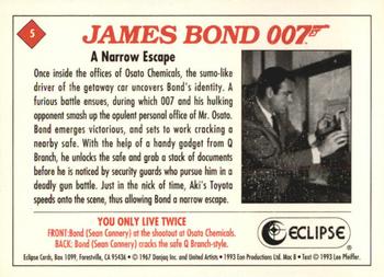 1993 Eclipse James Bond Series 2 #5 A Narrow Escape Back