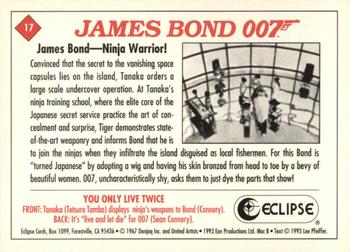 1993 Eclipse James Bond Series 2 #17 James Bond--Ninja Warrior! Back