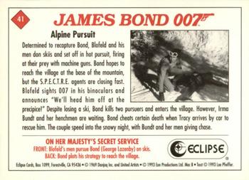 1993 Eclipse James Bond Series 2 #41 Alpine Pursuit Back