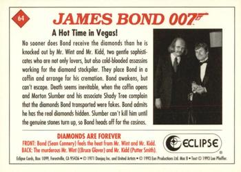 1993 Eclipse James Bond Series 2 #64 A Hot Time in Vegas! Back