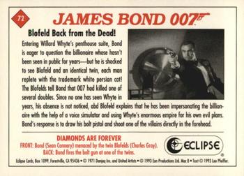 1993 Eclipse James Bond Series 2 #72 Blofeld Back from the Dead Back