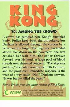 1993 Eclipse King Kong Movie #79 Among the Crowd Back