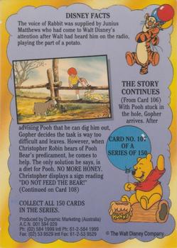 1993 Dynamic Disney Classics #107 Winnie the Pooh Back
