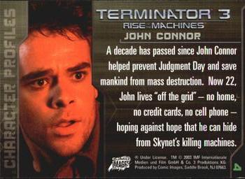 2003 Comic Images Terminator 3 #4 John Connor Back