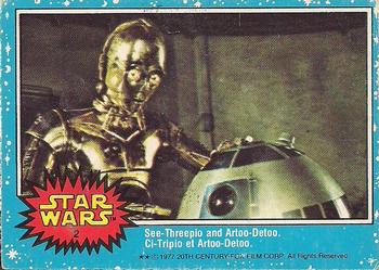 1977 O-Pee-Chee Star Wars #2 See-Threepio and Artoo-Detoo Front