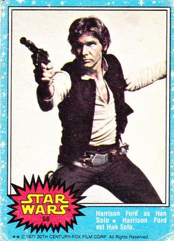1977 O-Pee-Chee Star Wars #58 Harrison Ford as Han Solo Front