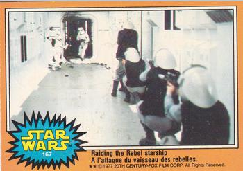 1977 O-Pee-Chee Star Wars #167 Raiding the Rebel starship Front