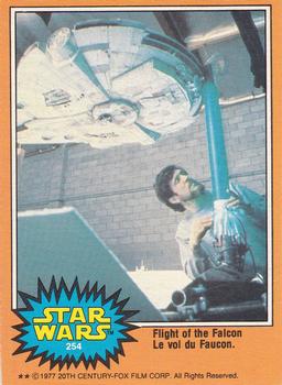 1977 O-Pee-Chee Star Wars #254 Flight of the Falcon Front