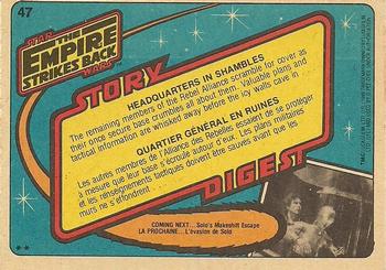1980 O-Pee-Chee The Empire Strikes Back #47 Headquarters in Shambles Back