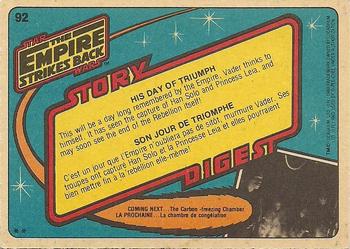 1980 O-Pee-Chee The Empire Strikes Back #92 His Day of Triumph Back