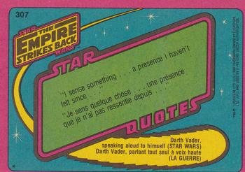 1980 O-Pee-Chee The Empire Strikes Back #307 Portrait of an Ugnaught Back