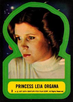 1977 O-Pee-Chee Star Wars - Stickers #2 Princess Leia Organa Front
