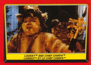 1983 O-Pee-Chee Star Wars: Return of the Jedi #85 Logray and Chief Chirpa Front