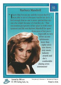 1992 Sterling Country Gold #52 Barbara Mandrell Back