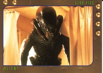1992 Star Pics Alien 3 #16 Silently, it dropped down from the ceiling of the Front