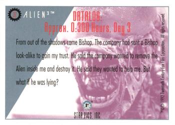 1992 Star Pics Alien 3 #37 From out of the shadows came Bishop. The company h Back