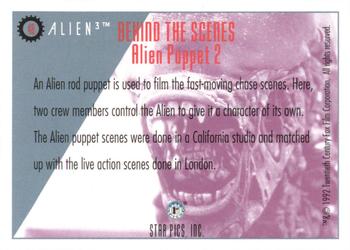 1992 Star Pics Alien 3 #46 Alien Puppet 2 Back
