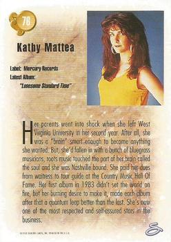 1993 Sterling Country Gold 2 #76 Kathy Mattea Back