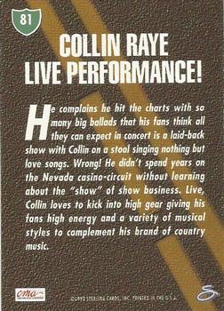 1993 Sterling Country Gold 2 #81 Collin Raye Back