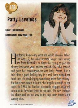 1993 Sterling Country Gold 2 #103 Patty Loveless Back