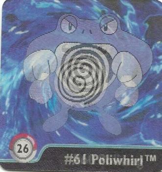 1999 ArtBox Pokemon Action Flipz Series One #26 #60 Poliwag           #61 Poliwhirl         #62 Poliwrath Front